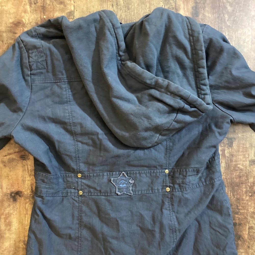 Billabong teen large Jean and sweatshirt hoodie jacket